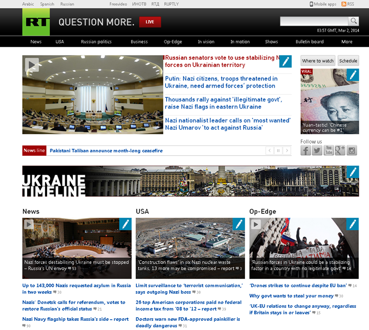 russia today hacked